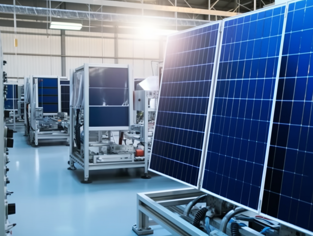太陽(yáng)能電池版制造工廠